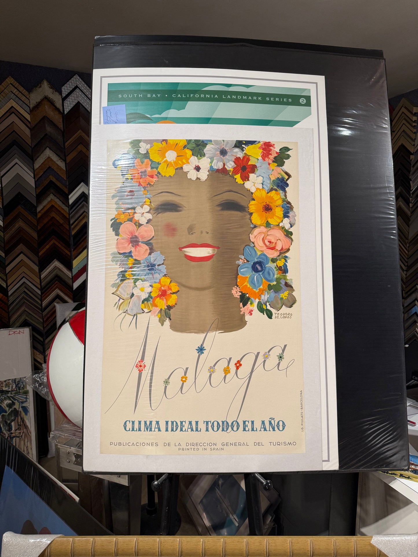 Malaga Clima Ideal Todo Elano, Spain Vintage Travel Poster